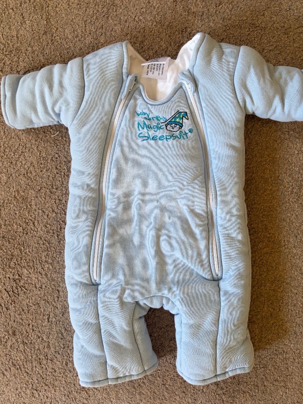 Baby Merlin Magic Sleepsuit - large 6-9m blue